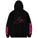 Allfwin Blackpink Hoodie Lisa Jennie Jisoo Rosé Signature K-pop Hooded Sweatshirt Jacket Sweater Pullover (Black-Lisa,Large)