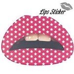 Temporary Lip Tattoo- Pink Star Pattern