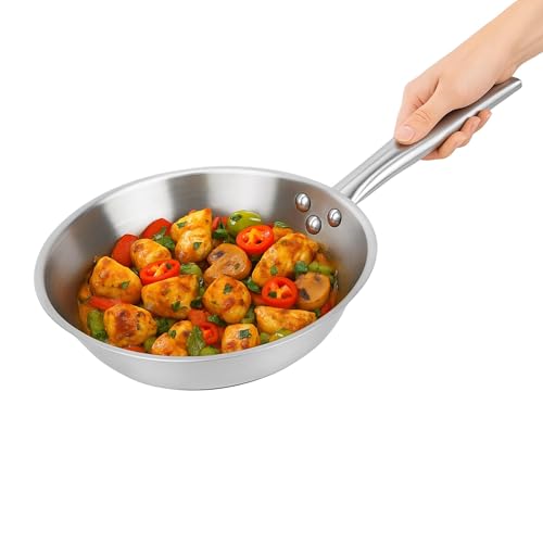 Poêles acier inoxydable induction Ø20Ø22Ø24cm pour cuisiner - 8