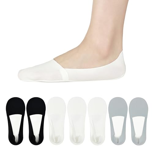 STARNAL No Show Socks Womens Low Cut Non Slip Thin Silk Nylon Footies Invisible Liner Socks for Flats Loafers 7 Pairs