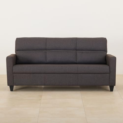 Image of Home Centre Helios Clary Nxt Brown Fabric 3+2 Sofa Set