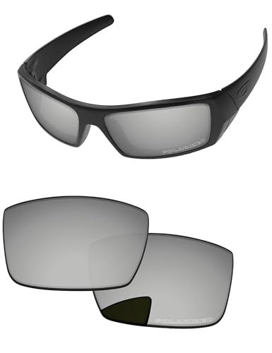 PapaViva Verres de rechange pour Oakley Gascan Chrome Silver - Polarisés