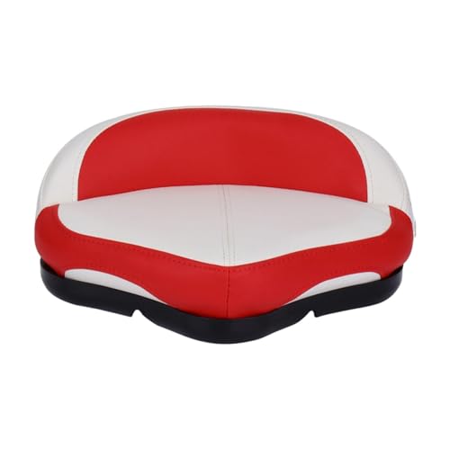 kowaku Boat Seat Speedboat Seat Cusion Lightweight Anti Slip Pad Easy Installation Captain Chair for Kayaking Fishing Speedboat, Red White