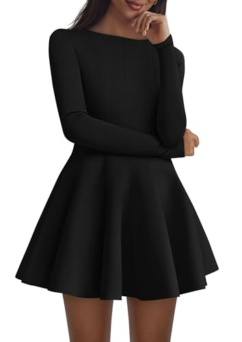 PRETTYGARDEN Fall Cocktail Dresses for Women Elegant Classy Wedding Guest 2025 Long Sleeve Homecoming Party A Line Mini Dress