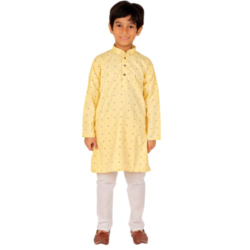 Image of Pro-Ethic Style Developer Boys Cotton Geometric Kurta Set Pajama Ethnic Wear | 1 To 16 Years | S-197