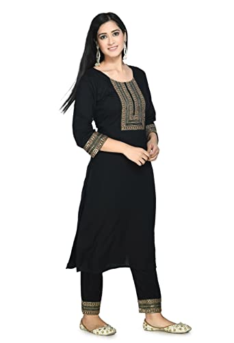 Image of Liboza Salwar Suit Set with Dupatta for Women Black - Heavy Ethnic Kurta Set with Pant, Pakistani Design & Wedding Dress, Readymade Designer Suits and Kurtas for Ladies