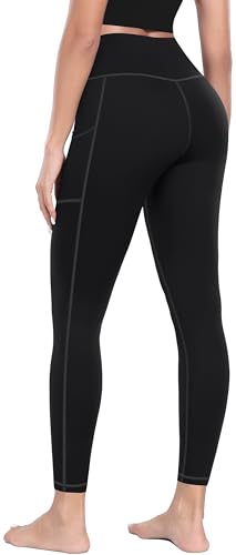 MIRITY 3 Pack Leggings for Women Gym Yoga Pants with Pockets High Waisted Tights Black/Black/Black - Image 3
