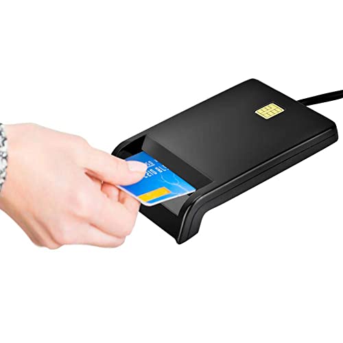 Lector de Tarjeta Inteligente USB, Operaciones de Tarjeta con Chip táctil Lector de Tarjeta de Memoria CAC Multifuncional, para ID CAC DNIE ATM IC Conector de Tarjeta bancaria SIM para