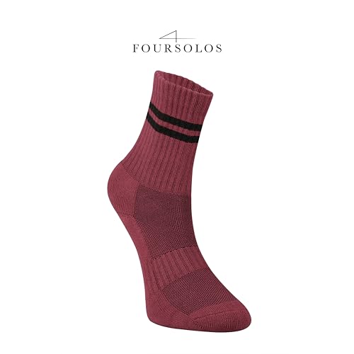 Women's Athletic Cotton Crew Socks with Cushion, Tennis, Breathable Socks3
