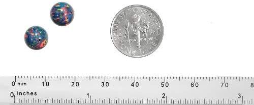 Miniatura 4 de cuentas de ópalo de fuego., Piedra, Negro, 8mm