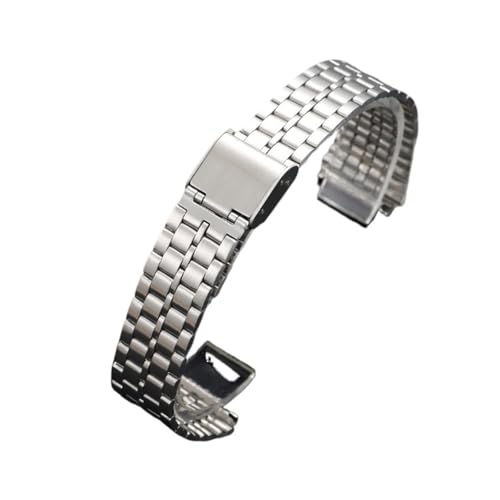 [SLFJEYTX] 18mm ���^�X�N�G�A�X�e�����X�X�`�[���r���v�o���h F-91W �X�g���b�v AE1200 AE1300 AQ230 F105 F108 A158W A168 �x���g�p 1��(Silver)