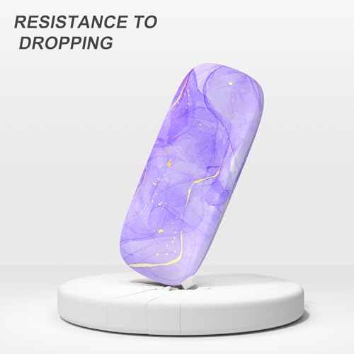 Image of Eyeglasses Case, Portable Hard Shell Protective Case for Glasses, Eyeglass Holder Box for Women with Cleaning Cloth