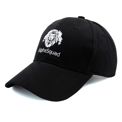 ALPHASQUAD Baseball Cap Unisex Adjustable Size for Sports Running Gym Workouts and Outdoor Activities (Black)