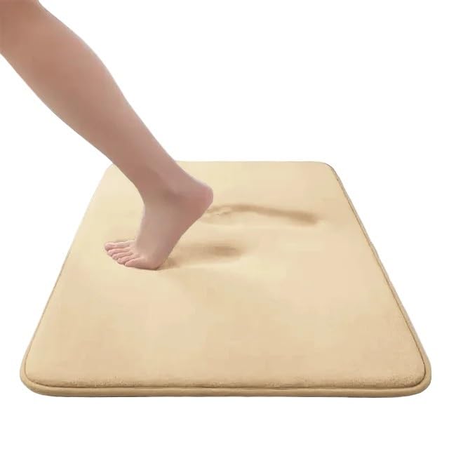 Tapis de bienvenue antidérapant paillasson extérieur lavable abricot