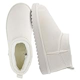 CUSHIONAIRE Hip 2 Genuine Suede Ankle Boots for Women, Cozy Faux Shearling Lining Pull On Winter Womens Boots, OFF WHITE 8.5