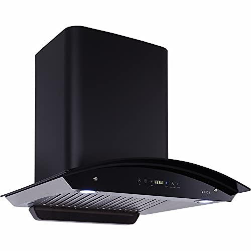 Image of Elica 60 cm 1200 m3 /hr Auto Clean Chimney (WD HAC TOUCH BF 60, 2 Baffle Filters, Touch Control, Black)