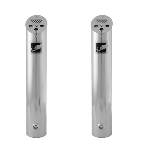 Cendrier d'extérieur en acier inoxydable durable avec fixation murale épurée