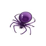 GRUPO MIRANDINHA Halloween Spider Candy Bowl, Purple Translucent Plastic, Decorative Party Serving Tray, Spooky Holiday Treat Holder for Snacks (PURPLE TRANSLUCENT)