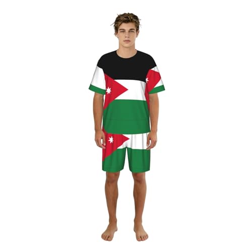 Pyjama homme drapeau jordanien ensemble de nuit élégant