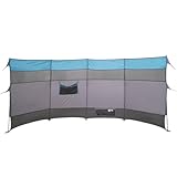 【Multifunktional:】 Der Windschutz verfügt über ein Netzfenster an jedem Paneel. Obwohl die Fenster einen großartigen Blick auf deine Umgebung ermöglichen, sind sie in einer Höhe angebracht, die deine Privatsphäre schützt.