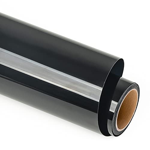 Lya Vinyl 12" x 72" Black Iron On Transfer Vinyl for Cricut, Silhouette Cameo, HTV Vinyl for Cloths, Hats, Fabric