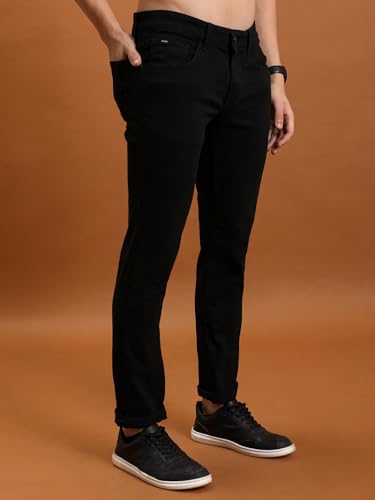 Image of Highlander Men's Straight Fit Jeans | Mid Rise | Stretchable | Designed for Comfort & Ease of Movement| Jeans for Man