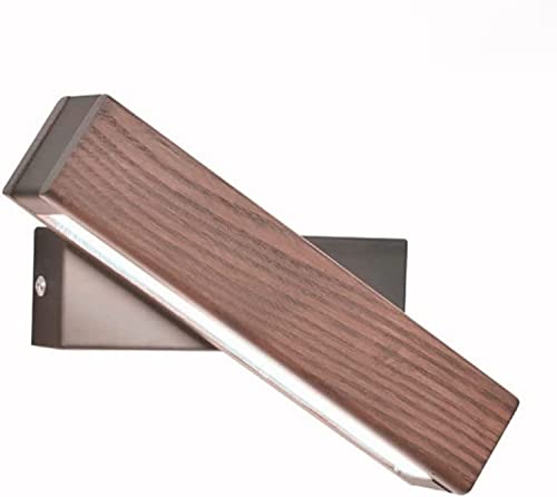 Applique murale en bois de noyer rotative avec éclairage LED à intensité variable - 2