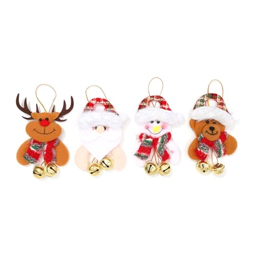 omiinitio Adorno colgante de Navidad para atmósfera de fiesta familiar y decoración de fiesta de poliéster muñeca de peluche de poliéster figura de Navidad