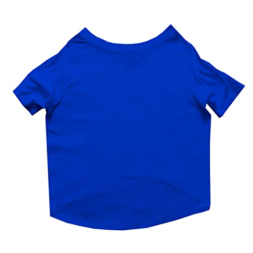 Image of Ruse Crew Neck Half Sleeves T-Shirt for Dogs IPL Replica Mumbai Friendians Team Dog Cotton Jersey Printed Breathable Tees Apparel for Pet - Gift for Dogs (Saint Bernard, Great) (Blue, XXL)