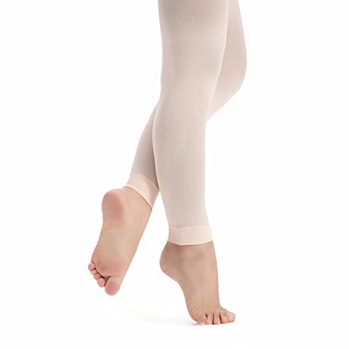 tanzmuster Ballettstrumpfhose Damen - Nina - ohne Fuß - Ballett-rosa Größe M - rosa Strumpfhose/Leggins fürs Ballett - Ballettkleidung für Erwachsene