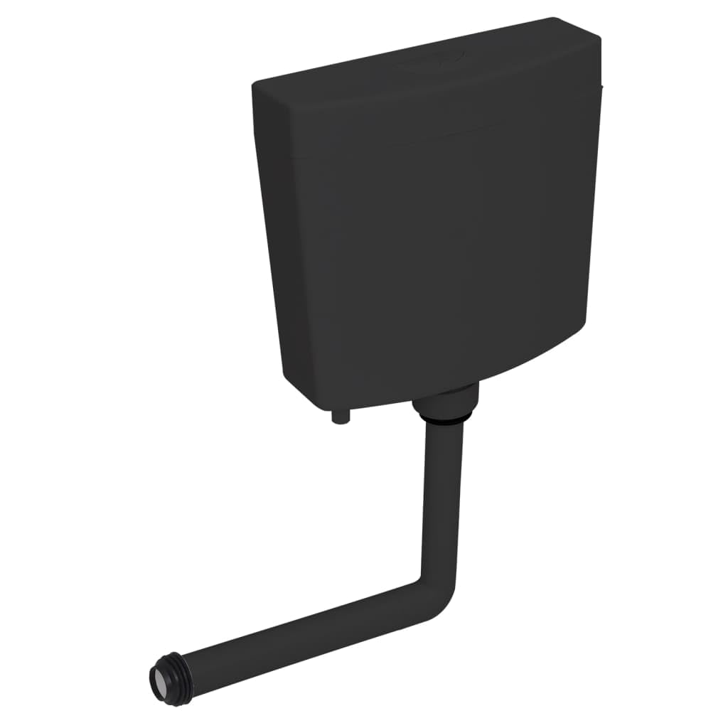 Cisterna para inodoro con entrada inferior de agua, sistema de doble descarga 3/6L negro