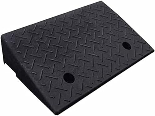 Rampes de trottoir en caoutchouc robuste pour mobilité réduite Rampes de seuil portables pour scooter, skateboard et moto, solutions d'entrée noir, 50 x 80 x 14 cm