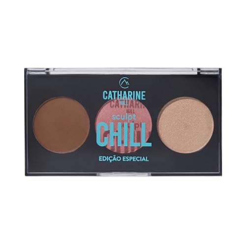 Paleta Blush Iluminador e Contorno Catharine Hill Trio Sculpt Chill Multifuncional (1022/K2 - Cor 02