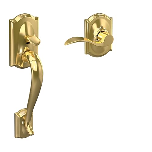 Image of Schlage FE285 605 Acc CAM RH Lower Half Handleset, Camelot Interior Trim, Bright Brass