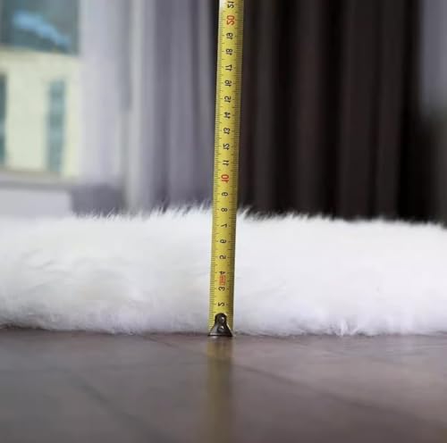 Tapis demi-lune luxueux en peau de mouton véritable douce et demi rond en peau de mouton confortable demi-cercle en laine de mouton de qualité supérieure Tapis semi-circulaire en peau de mouton