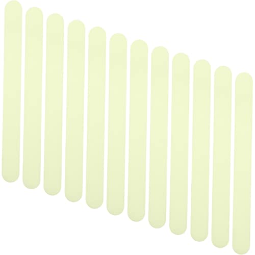 TEHAUX 24pcs Luminous Slip Stickers Durable Bathtub Decals for Safety Non Skid Floor Strips for Stairs and Walkways Household Use Easy to Apply