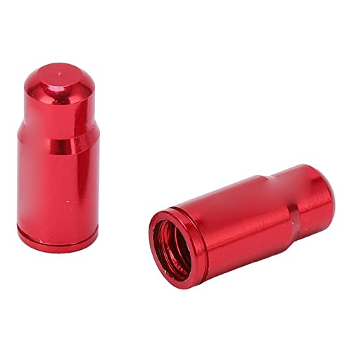 Cubiertas de válvula aluminio rojas para bicicleta miniatura 7