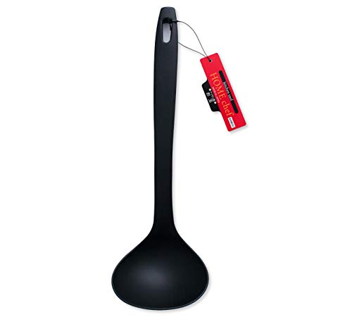 Light and Durable Nylon Ladle, Dishwasher Safe, Made in Japan (Black)