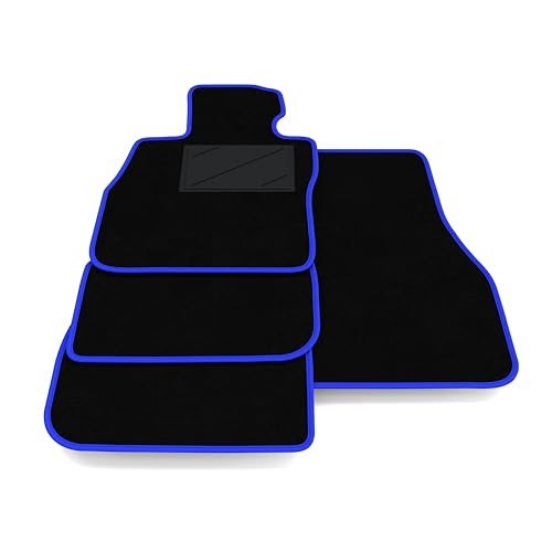 Kit de Alfombrillas compatibles con BMW Serie 1 F70 2024-2026 | Alfombrillas a Medida de moqueta, Alfombra a Medida, Borde Azul