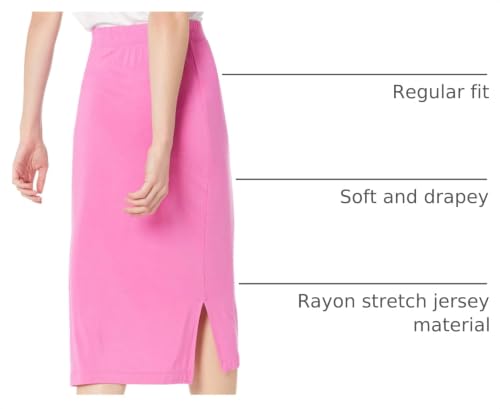 Image of Amazon Essentials Women's Pull-On Knit Midi Skirt with Elastic Waist, Stretchy (Available in Plus Size)