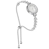 Healeved Orologio in Lega di Zinco e Quarzo Donna Bracciale Design Rotondo Decorazioni in, per Eventi Formali e Uscite Casual