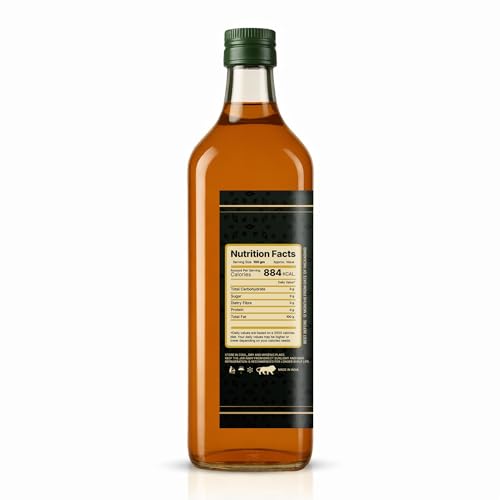 Image of LILA DRY FRUITS Immunity & Flavor Oil Combo (1L) Pure Mustard Oil 500 ML and Groundnut Oil 500 ML | Strong Aroma, High Smoke Point Cooking Oils for Indian Kitchen Pure & Unrefined Cold Pressed Oil