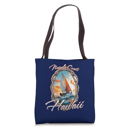 Sailing Napali Coast Hawaii Sea and Sunshine Tote Bag