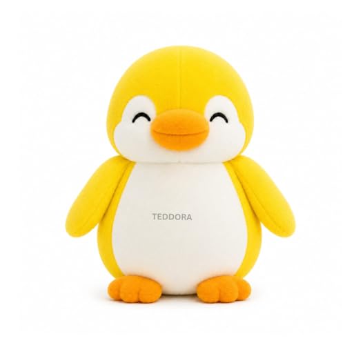 Image of Shy Penguin Soft Toy for Girls Boys Kids,Yellow,Penguin Animal Plush Stuffed Baby Teddy Gift Birthday, 18cm