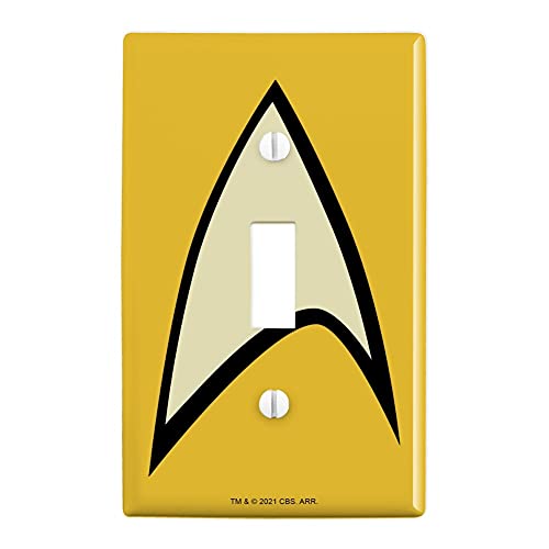 GRAPHICS & MORE Star Trek Command Shield Plastic Wall Decor Toggle Light Switch Plate Cover