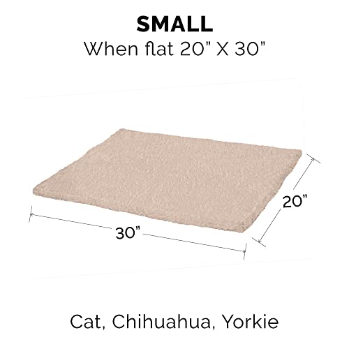 Image of Furhaven Waterproof & Self-Warming Throw Blanket for Dogs & Indoor Cats, Washable & Reflects Body Heat - Soft-Edged Terry & Sherpa Dog Blanket - Cozy Denim, Small