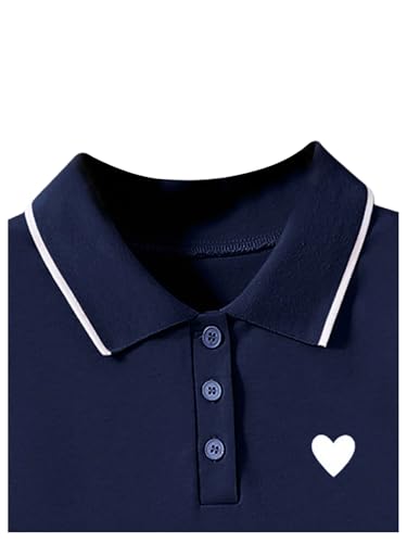 Floerns Girl's Summer Tennis Dress Sleeveless A Line Button Front Cute Shirt Dresses3