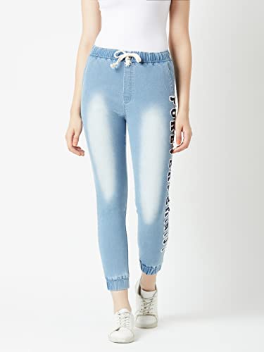 Image of Miss Chase Women's Skinny High Rise Cropped Fringed Hemline Detailing Stretchable Denim Jeans