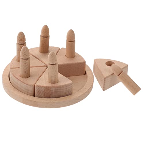 TOYANDONA Decoración De Pasteles Juguete De Corte para Adorno De Pastel Juguete De Cocina Juguete Educativo Decoración De Pastel De Fiesta Accesorio para Foto Pastel De Juguetes Madera