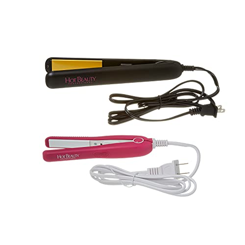 Hot Beauty Ceramic High Heat Level Flat Irons 2-in-1 Value Pack 1